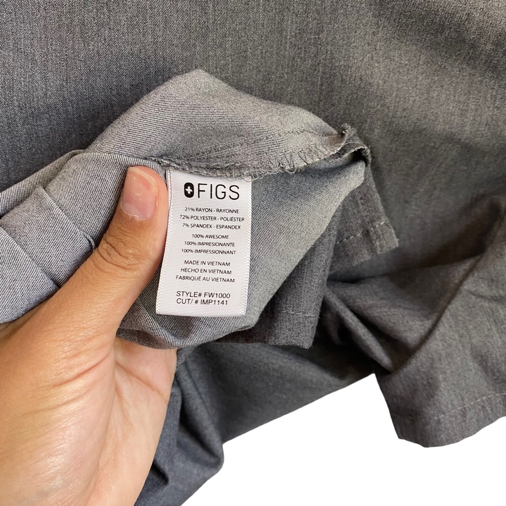 FIGS Catarina One Pocket Scrub Top XXS graphite grey - Picture 9 of 10